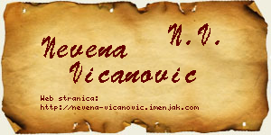 Nevena Vicanović vizit kartica